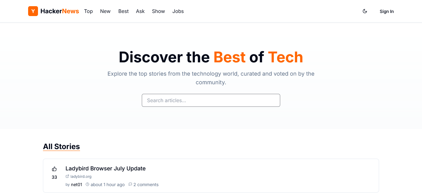 Hacker News Redesigned